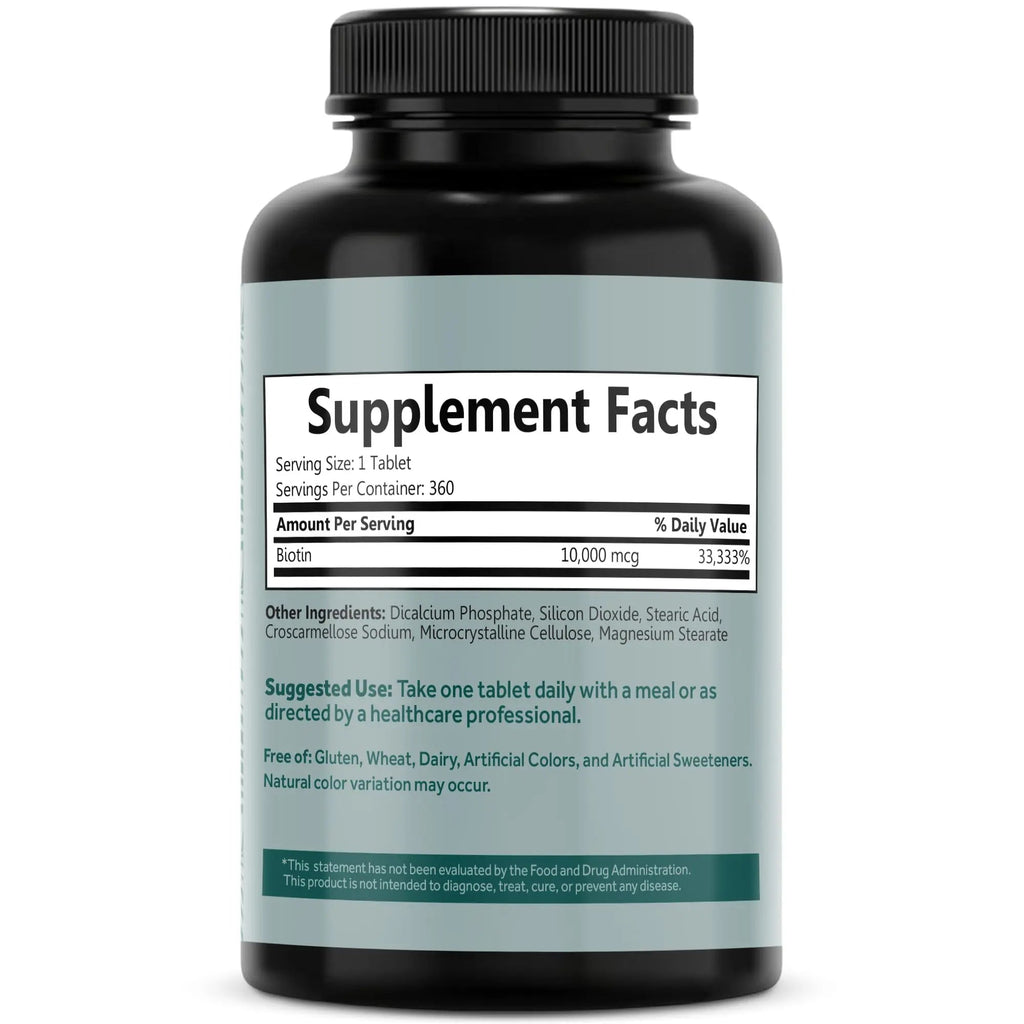 Bliss Serenity Biotin 10000mcg - Max Strength Biotin Supplement - Hair Skin and Nails Vitamins Bliss Serenity Au supplements