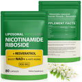 NAD Supplement with Nicotinamide Riboside - Resveratrol,Liposomal Nicotinamide Riboside,Quercetin - High Purity NAD Supplement for Anti-Aging, Focus, Energy 160 Capsules (2 Bag) Ruduwu Au supplements