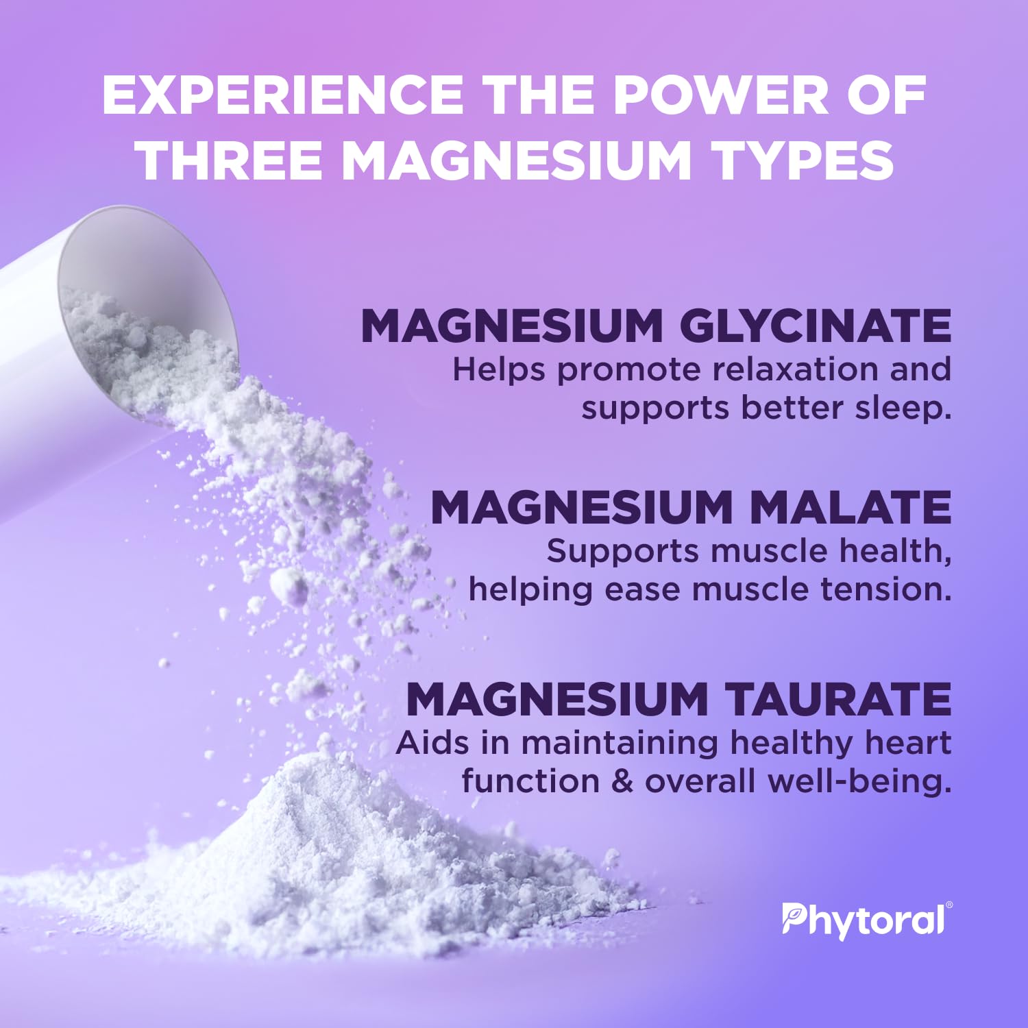Highly Potent Magnesium Complex Capsules - Triple Magnesium Blend with Taurate Glycinate and Malate - 400mg Supplement Supports Relaxation & Overall Wellness Non-GMO Vegan - 90 Count Phytoral Au supplements