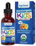 Feel Great Vitamins Organic Multivitamin Liquid Drops for Toddlers & Kids | Daily Essential Nutrients for Healthy Growth | The Feel Great Vitamin Company Au supplements