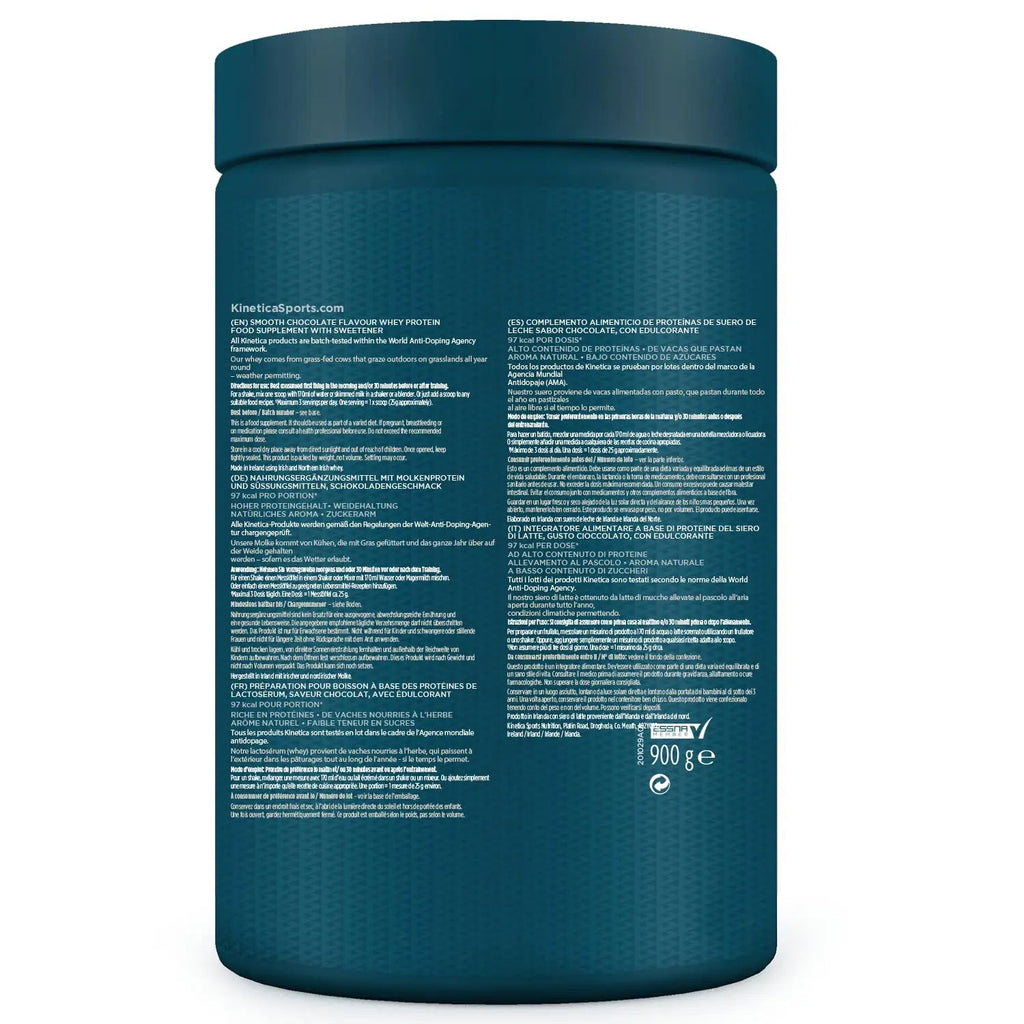 Kinetica Lean Protein Powder, Low Calorie, Grass Fed Whey, 72 Servings, Smooth Chocolate, 1.8kg Kinetica Au supplements