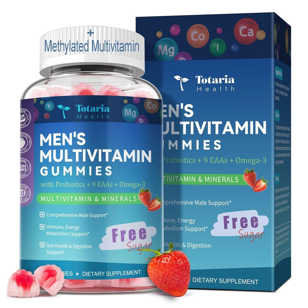 Totaria Sugar Free Multivitamin for Men with Omega 3, Probiotics, Mens Multivitamins Gummies w/Methylated B Complex Totaria Au supplements
