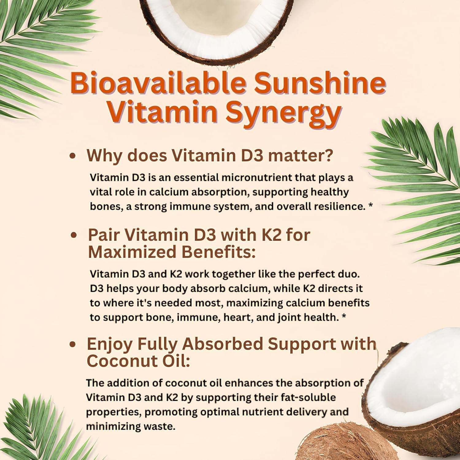 Micro Ingredients Vitamin D3 10,000 IU + K2 MK-7 200 mcg, 300 Softgels with Virgin Coconut Oil | 2-in-1 Vitamins D & K Complex