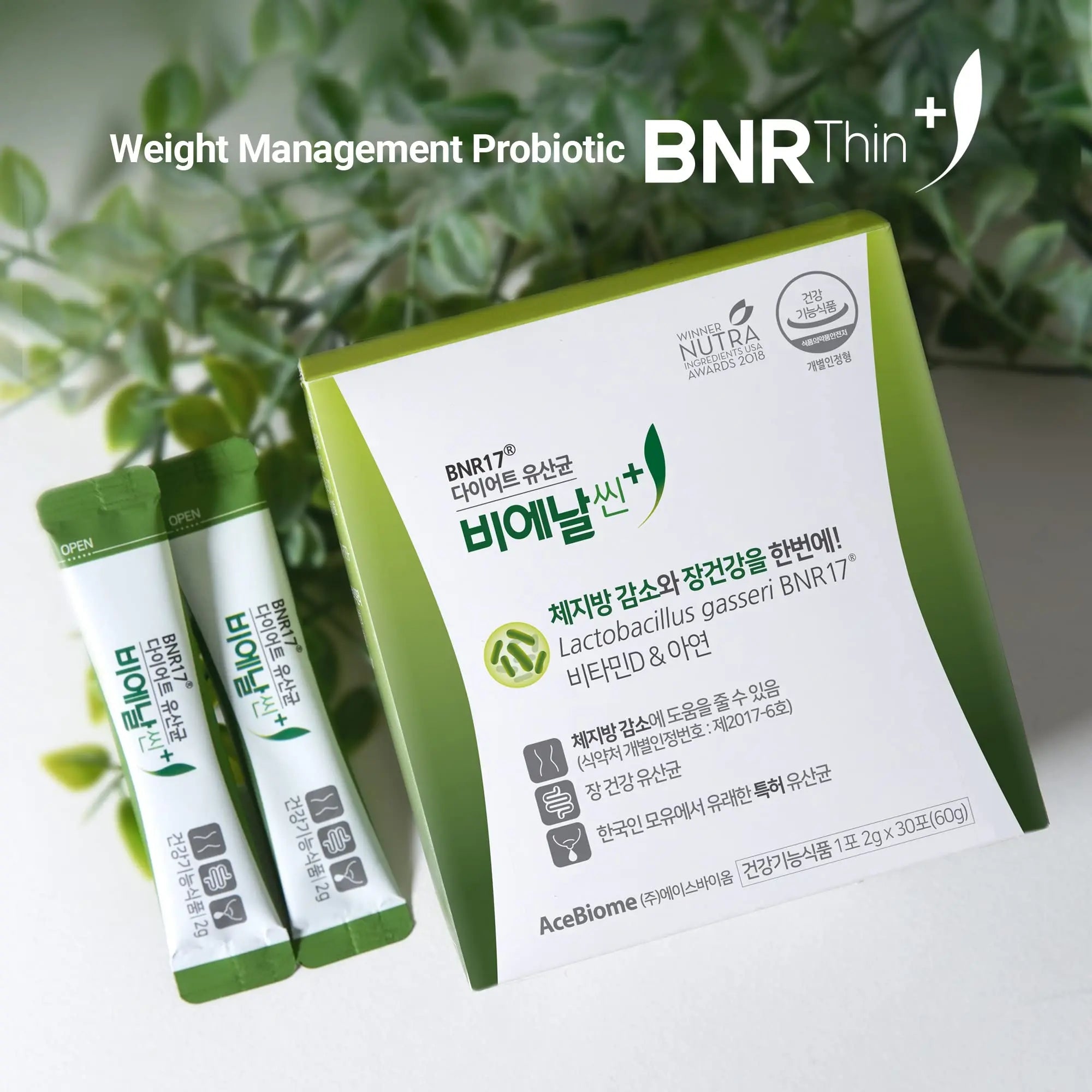BNRThin Plus, Weight Management Probiotic Powder, 10 Billion CFU Guaranteed, Lactobacil AceBiome Au supplements