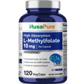 NusaPure L Methylfolate 15mg, 120 Veggie Capsules, Bioperine & Vegan NusaPure Au supplements