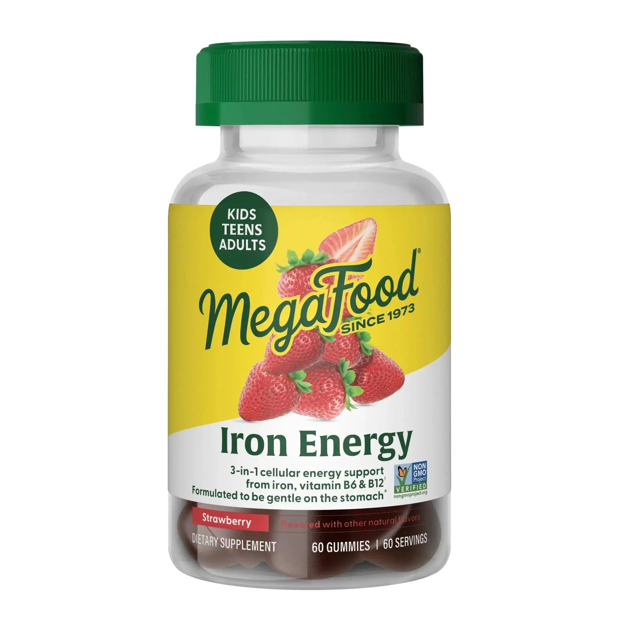 Megafood Iron Energy Gummies, Iron Supplement for Women, Men, Teens & Kids with Vitamin B12 & B6, Vitamins MegaFood Au supplements