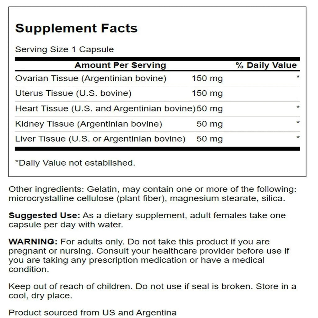 Swanson Multi-GLANDULAR for Women 60 Cap Swanson Au supplements