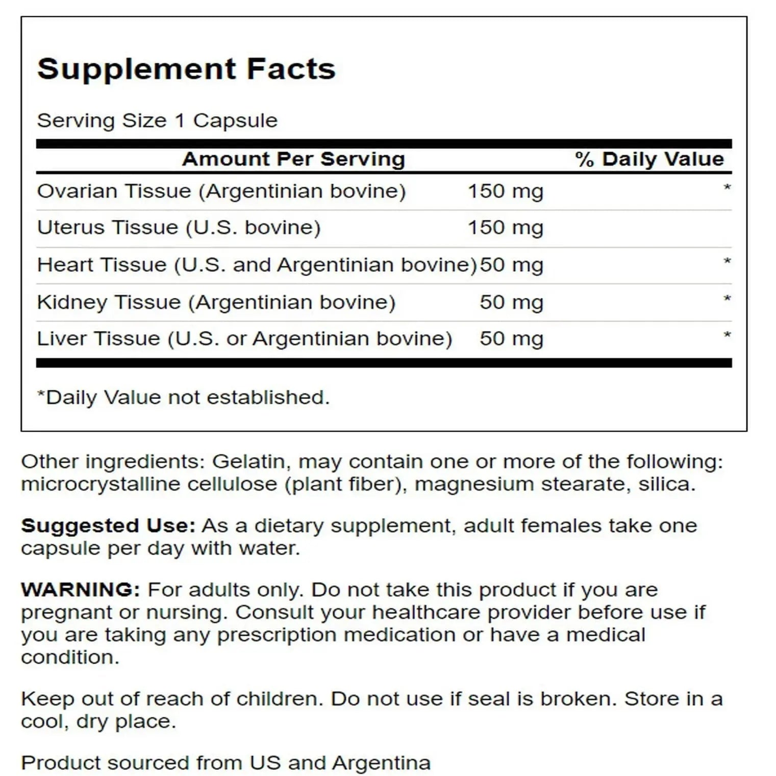 Swanson Multi-GLANDULAR for Women 60 Cap Swanson Au supplements