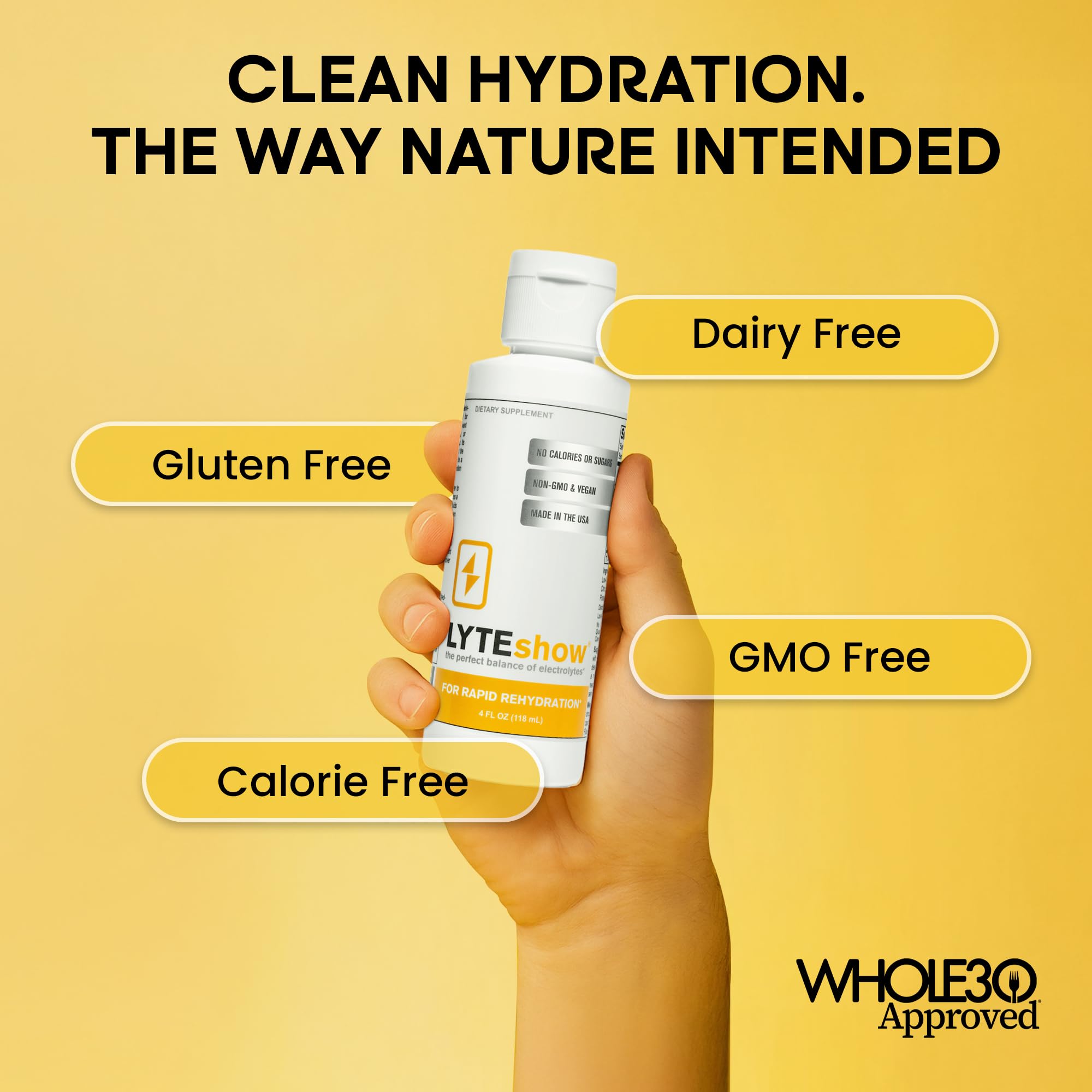 LyteShow - Electrolyte Drops for Rapid Rehydration + Digestion + Brain + Energy + Immunity