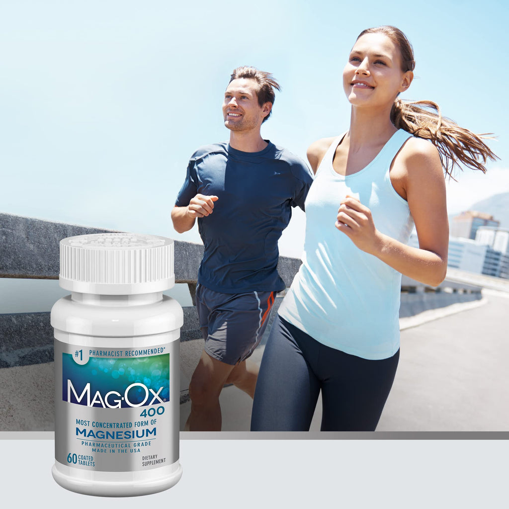 Mag-Ox Magnesium Supplement, Pharmaceutical Grade Magnesium Oxide 483mg, Most Concentrated Form of Magnesium, 120 Tablets (Pack of 3) Mag-Ox 400 Au supplements