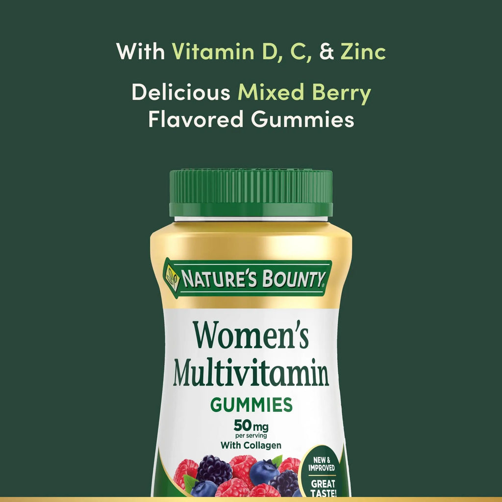 Nature's Bounty Women Multivitamin Gummies, Vitamin Supplements for Adults, General Health, Supports Immune and Bone Health, Nature's Bounty Au supplements