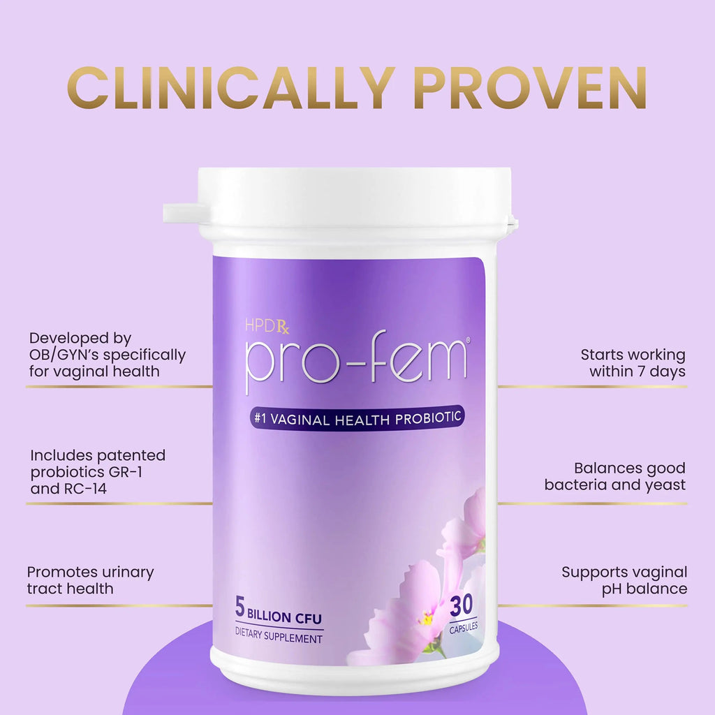 HPD Rx Pro-Fem #1 Vaginal Health Probiotic | Vaginal Probiotics | Clinically Proven to Promote Yeast & PH HPD Rx Au supplements