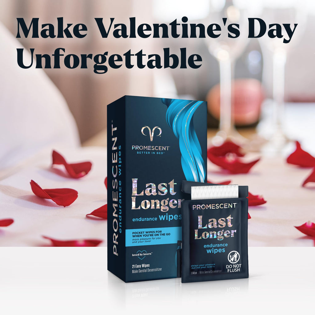 Promescent Delay Wipes Sexual Enhancer for Men to Last Longer in Bed, Extended Climax Control with Benzocaine for Male Genital Desensitizing - Increase Duration (7 Count) Promescent Au supplements