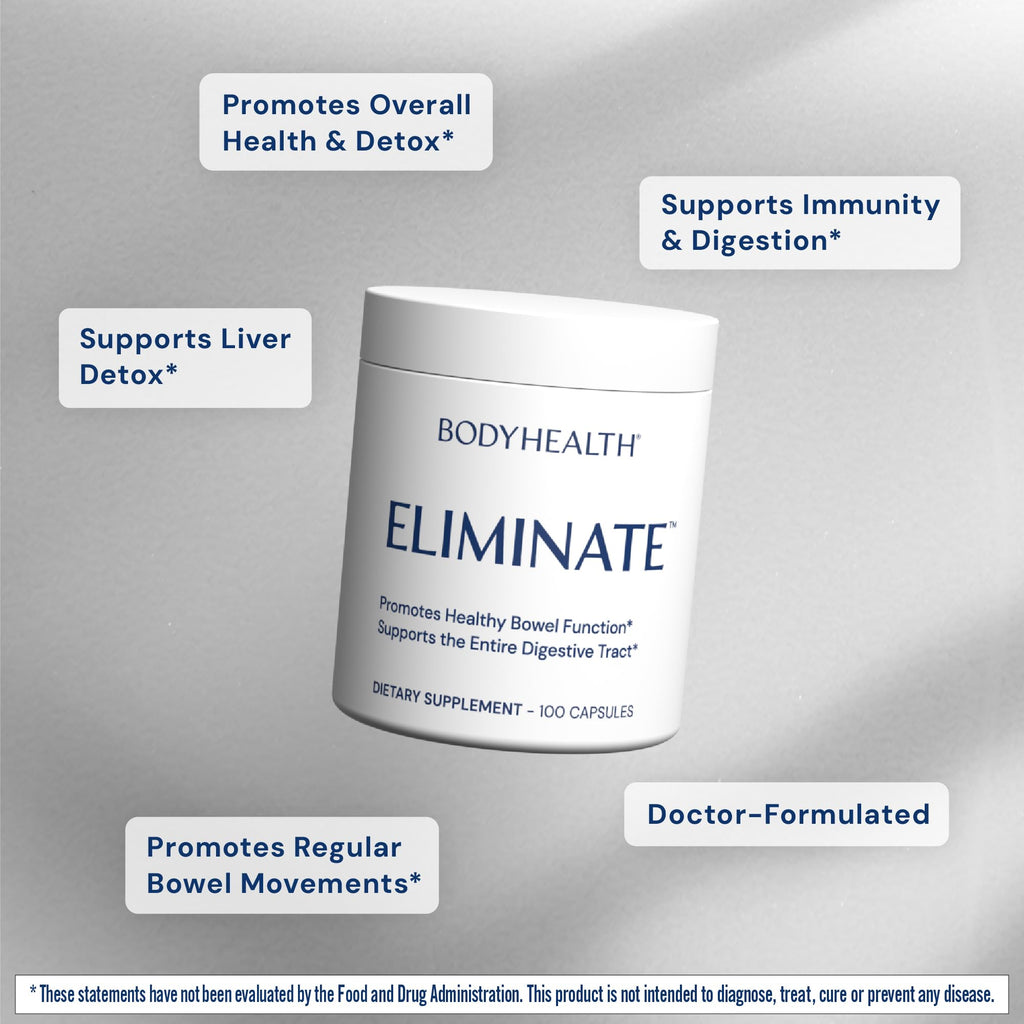 BodyHealth Intestinal Cleanse - Eliminate, Colon Cleanser Detox, Gentle Laxative Pills and Bowel Flush Constipation Relief for Adults, Body Cleanse for Colon Health
