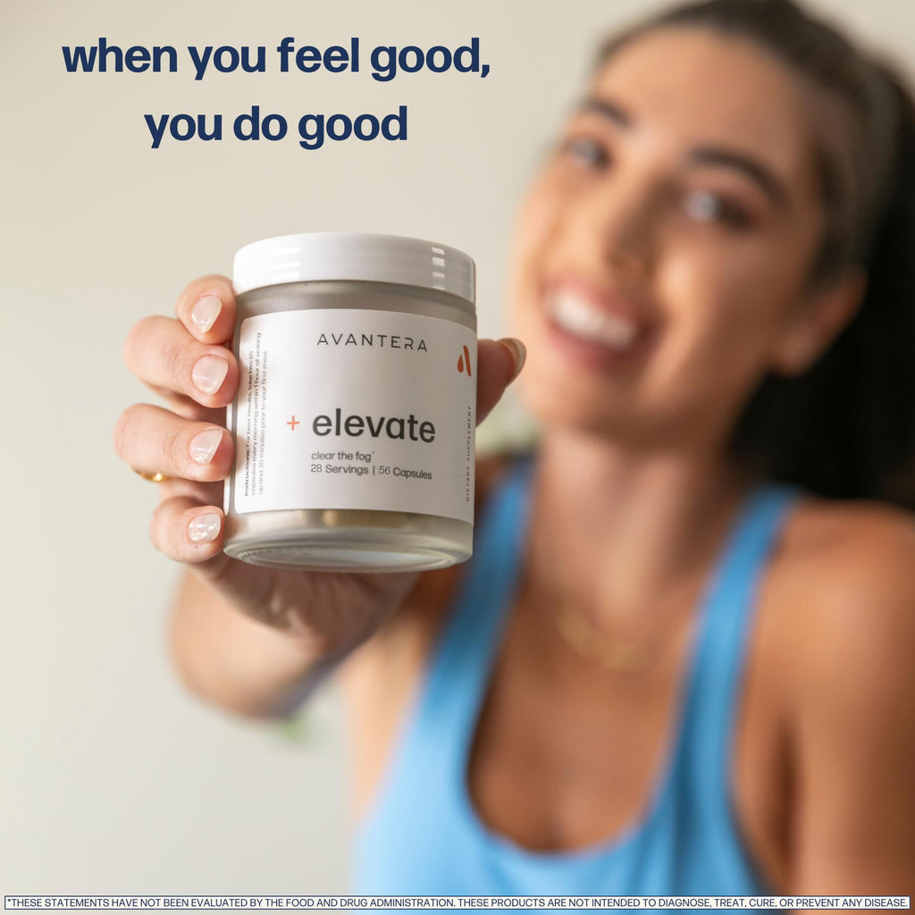 Avantera Elevate Premium Nootropic Supplement - Beat Brain Fog - Best Focus Supplements for Memory & Focus Support - Energy Without Crash