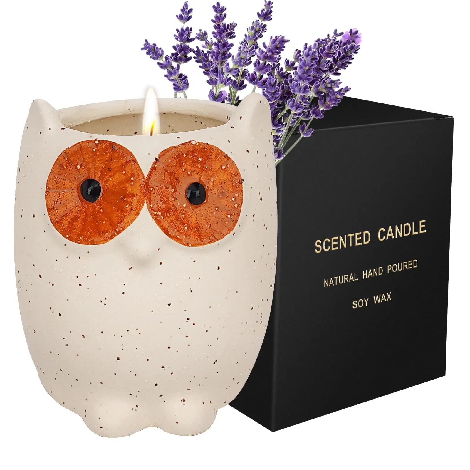 ETAKISH Lavender Scented Candle Gifts for Women, Cute Owl Highly Scented Aromatherapy Candle ETAKISH Au supplements