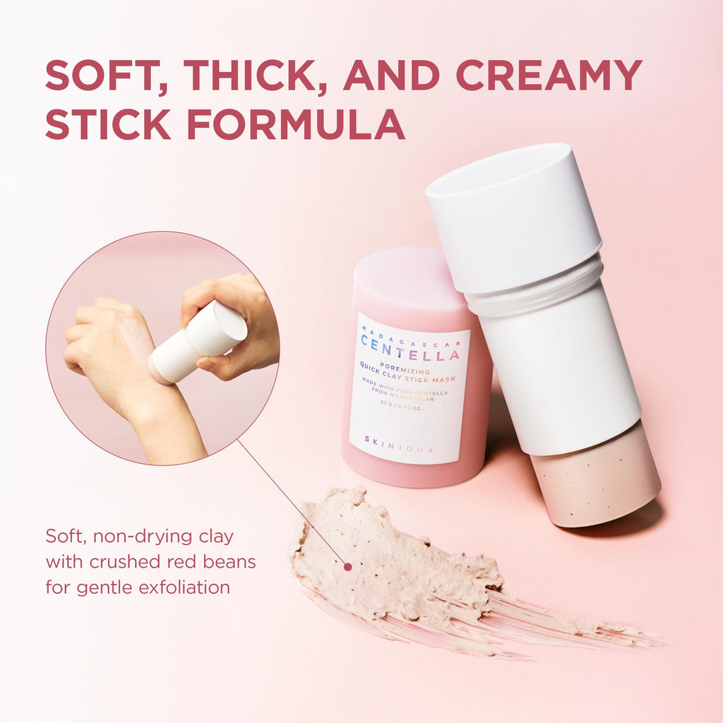 SKIN1004 Poremizing Quick Clay Stick Mask, Face Mask Skincare for Pore Minimizing, Facial Clay Mask with Centella, Pore Minimizer for Sebum Control