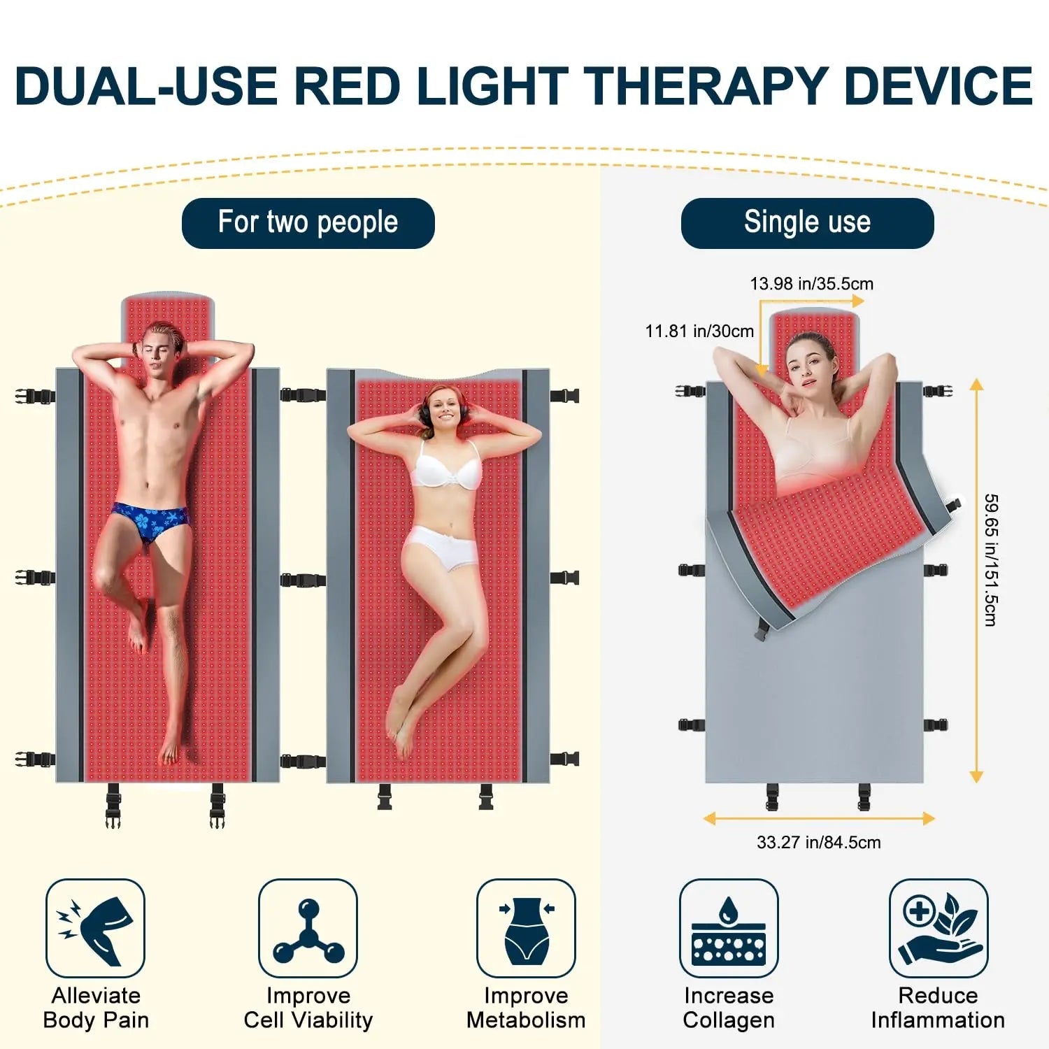 Red Light Therapy for Body - Full Body Red Light Therapy Mat, 71.0x33.33in, 2570Pcs Kaoudt Au supplements