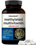 Methylated Multivitamin, 240 Capsules | Highly Bioavailable – 27 Advanced Nutrients – Vitamins A, C, D3, K2 + B Complex with Methylfolate, Methylcobalamin NatureBell Au supplements