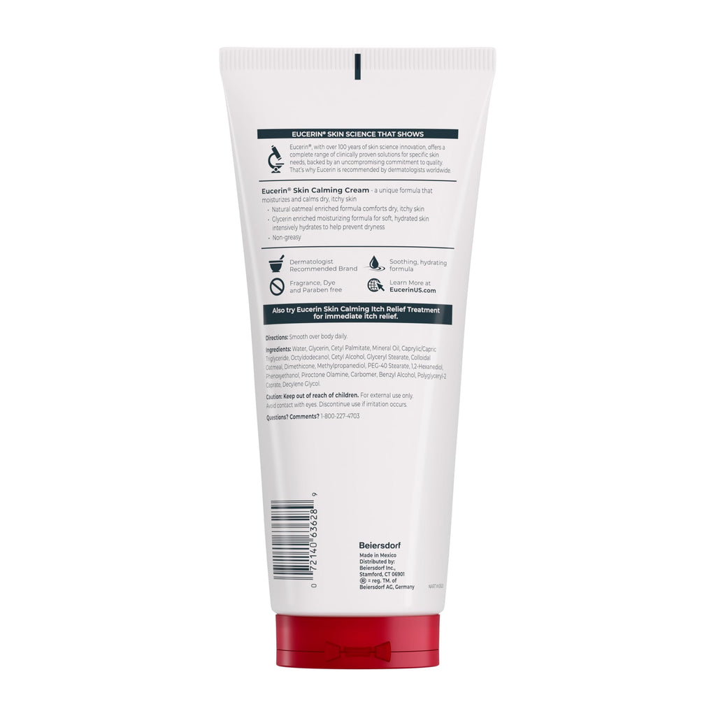 Eucerin Skin Calming Cream - Full Body Lotion for Dry, Itchy Skin, Natural Oatmeal Enriched - 14 oz. Tube