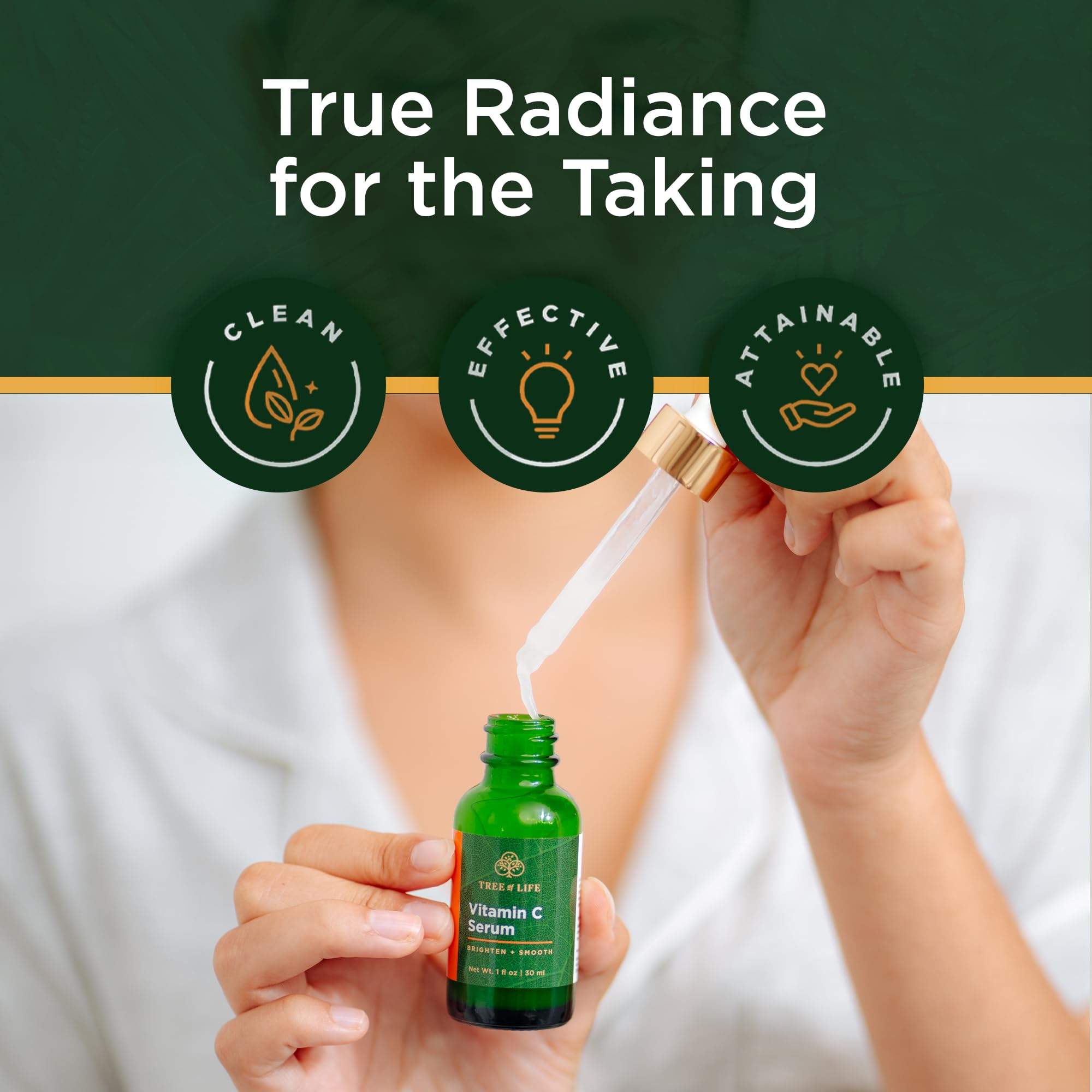 Tree of Life Beauty Vitamin C Skin Care Set, Skin Brightening Face Oil for Dark and Age Spots, Facial Serums