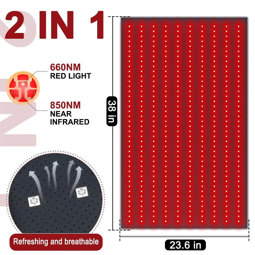 Red Light Therapy Pad 38 * 23.6 in - Red Light Therapy Body, 400 LEDs Using 660nm Red Light Rutollmit Au supplements