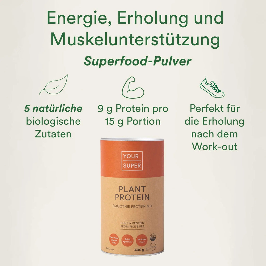 Your Super Plant Protein Organic Superfood Powder – Plant Based Protein Powder for Muscle Growth Your Super Au supplements