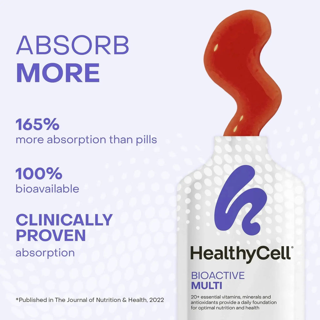 Healthycell Bioactive Daily Liquid Multivitamin for Men & Women – 20+ Essential Vitamins, Minerals & Antioxidants for Brain Healthycell Au supplements