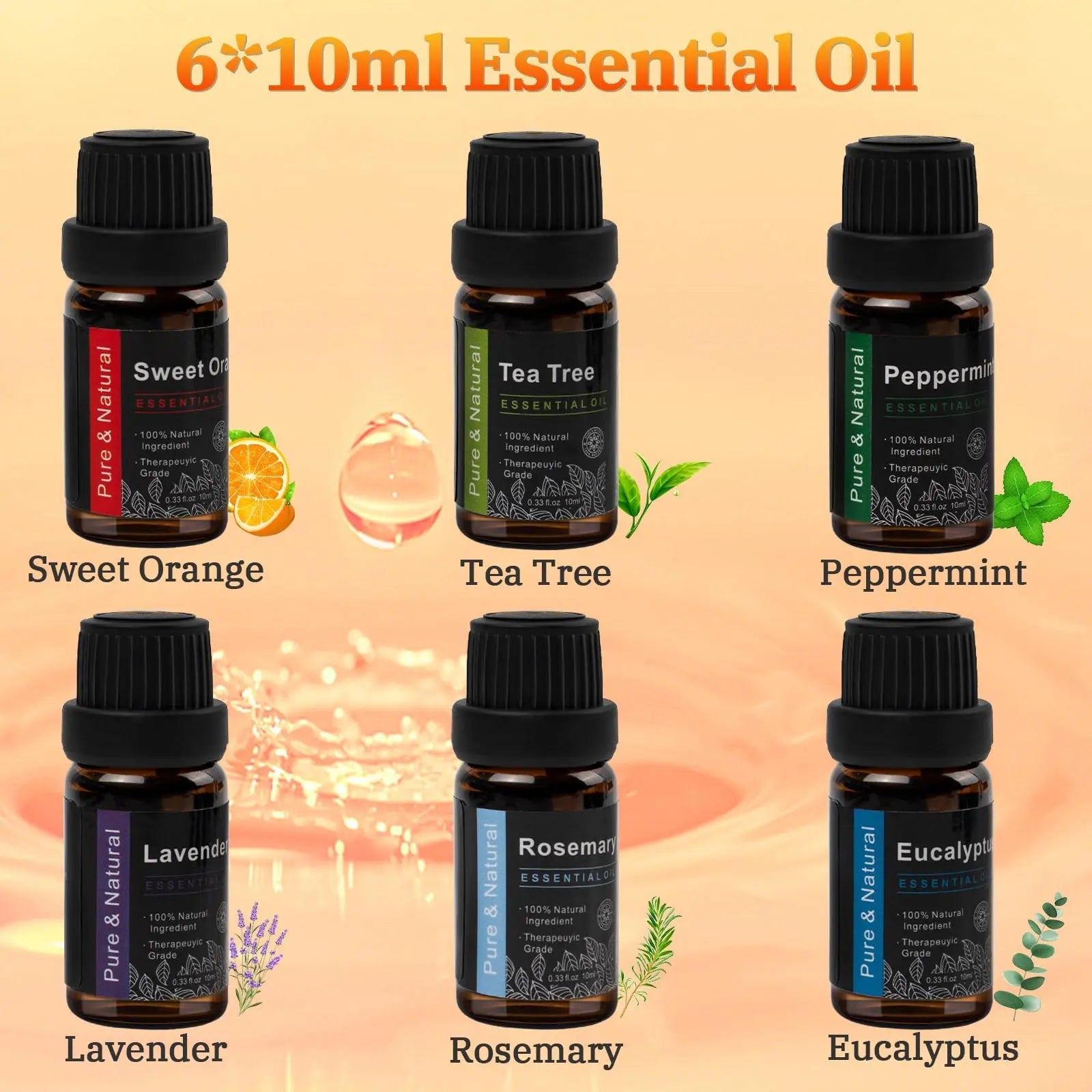 Comfynest Colorful Flame Fire Fireplace Diffuser with 6 Essential Oils Set, Ultrasonic 200ml Essential Oil Comfynest Au supplements