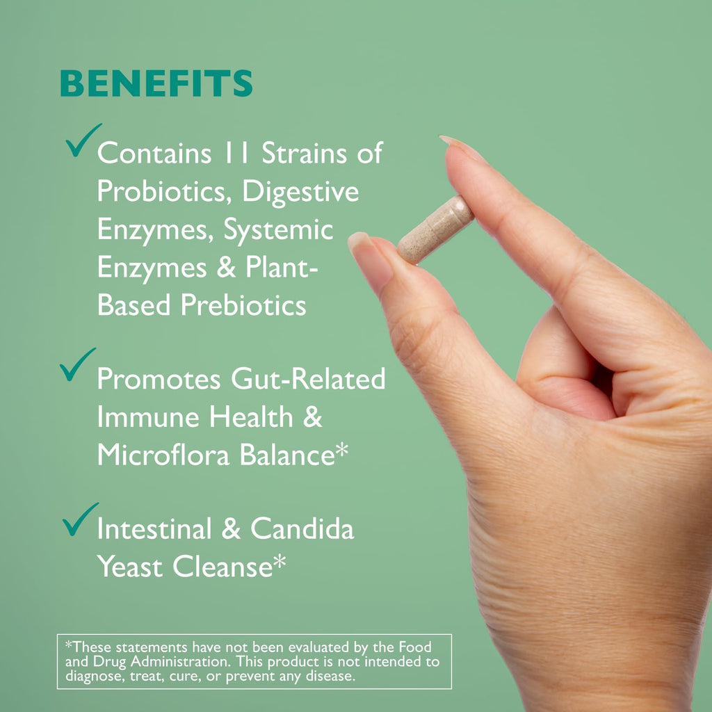 AST Enzymes Floracor - Supports Gut & Intestinal Health - Premium Probiotic, Prebiotic and Enzyme Formula - 60 Vegetarian Capsules