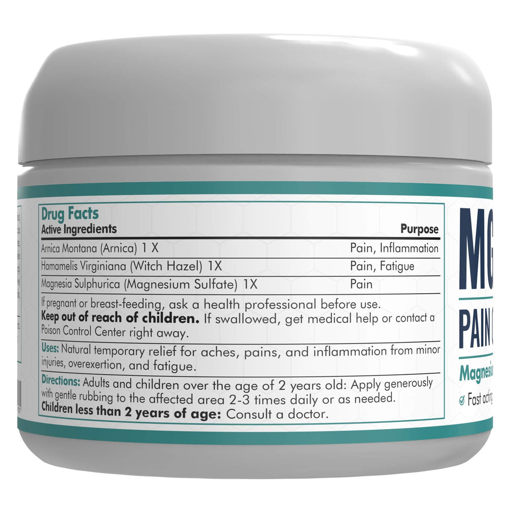 Mars Wellness MG+ Magnesium Cream Pain Relief - Extra Strength Magnesium and Arnica Cream - 4 OZ Tub - Neuropathy, Muscle Pain, and Leg Cramps Relief - 1 Pack MARS WELLNESS Au supplements