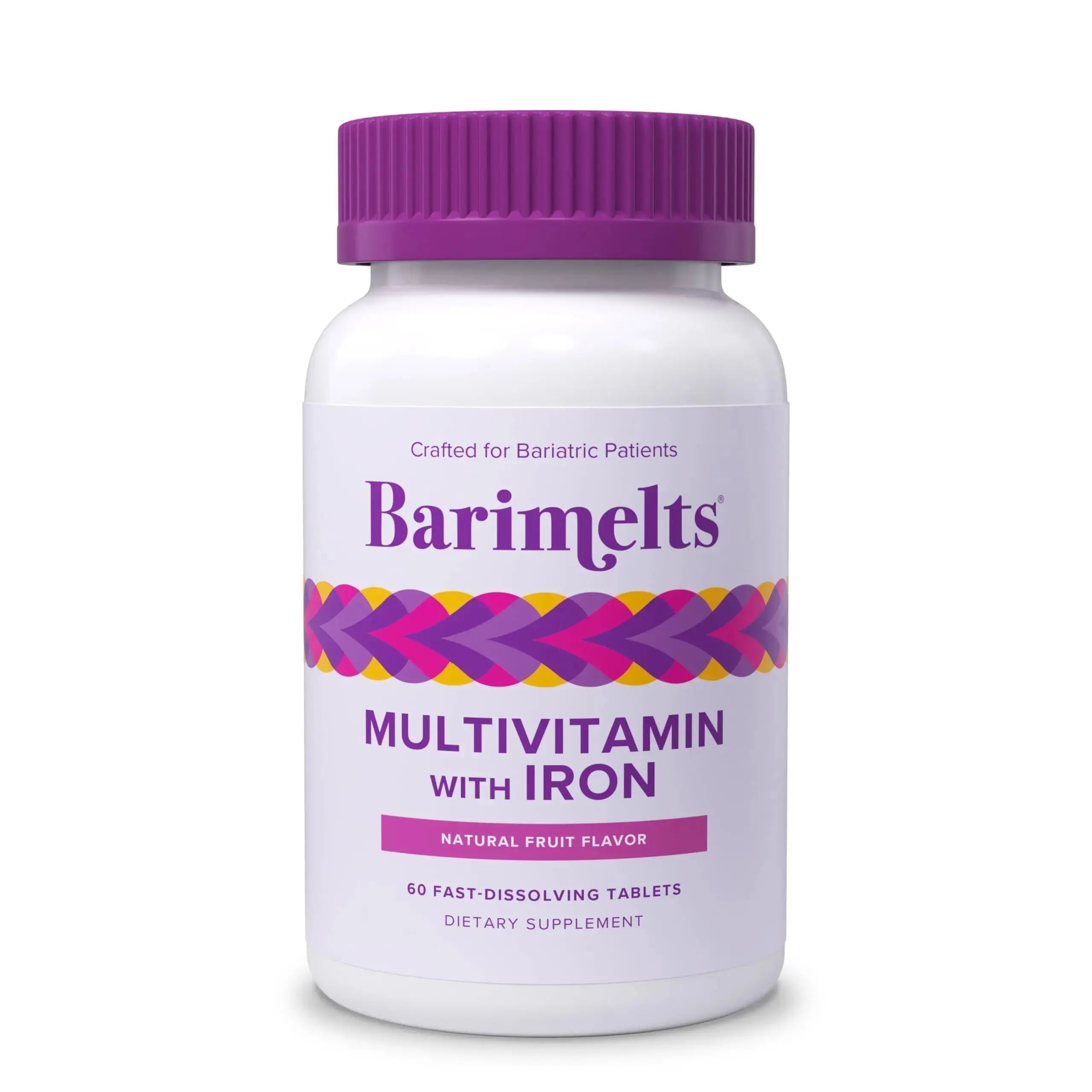 BariMelts Bariatric Multivitamin with Iron, 60 Fast-Dissolving Tablets (1-Month Supply), Sugar-Free Bariatric Vitamins for Women, Natural Fruit Flavor BariMelts Au supplements