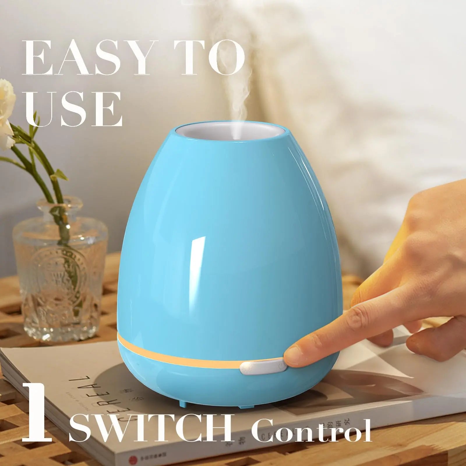 Essential Oil Diffuser for Bedroom Small Humidifier for Home Cool Mist Scent Diffuser 300ml 20 Hours Fashome Au supplements