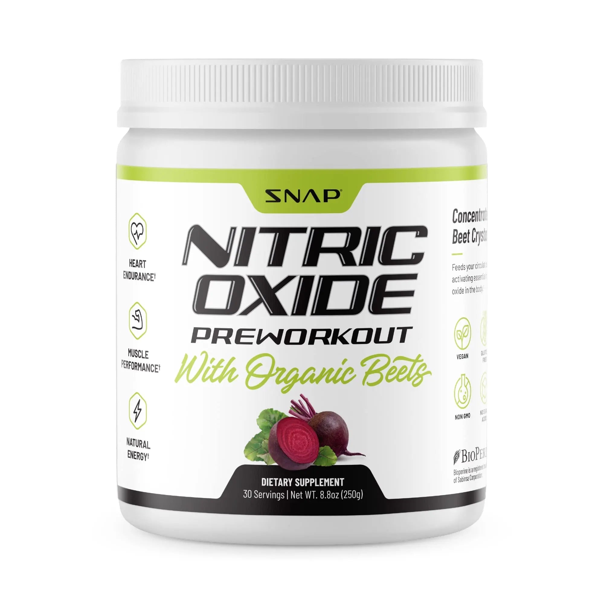 Snap Supplements Preworkout Beet Root Powder, Nitric Oxide Pre Workout with Organic Snap Supplements Au supplements