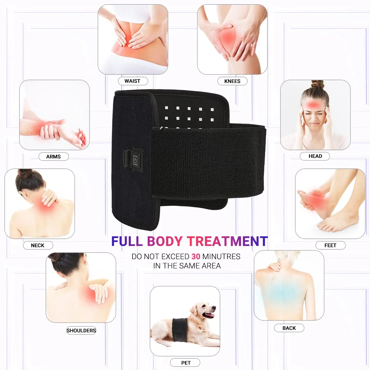 LPSAFP Red Light Therapy Belt for Body, Wearable Device with Blue, red and Near Infrared Light LPSAFP Au supplements