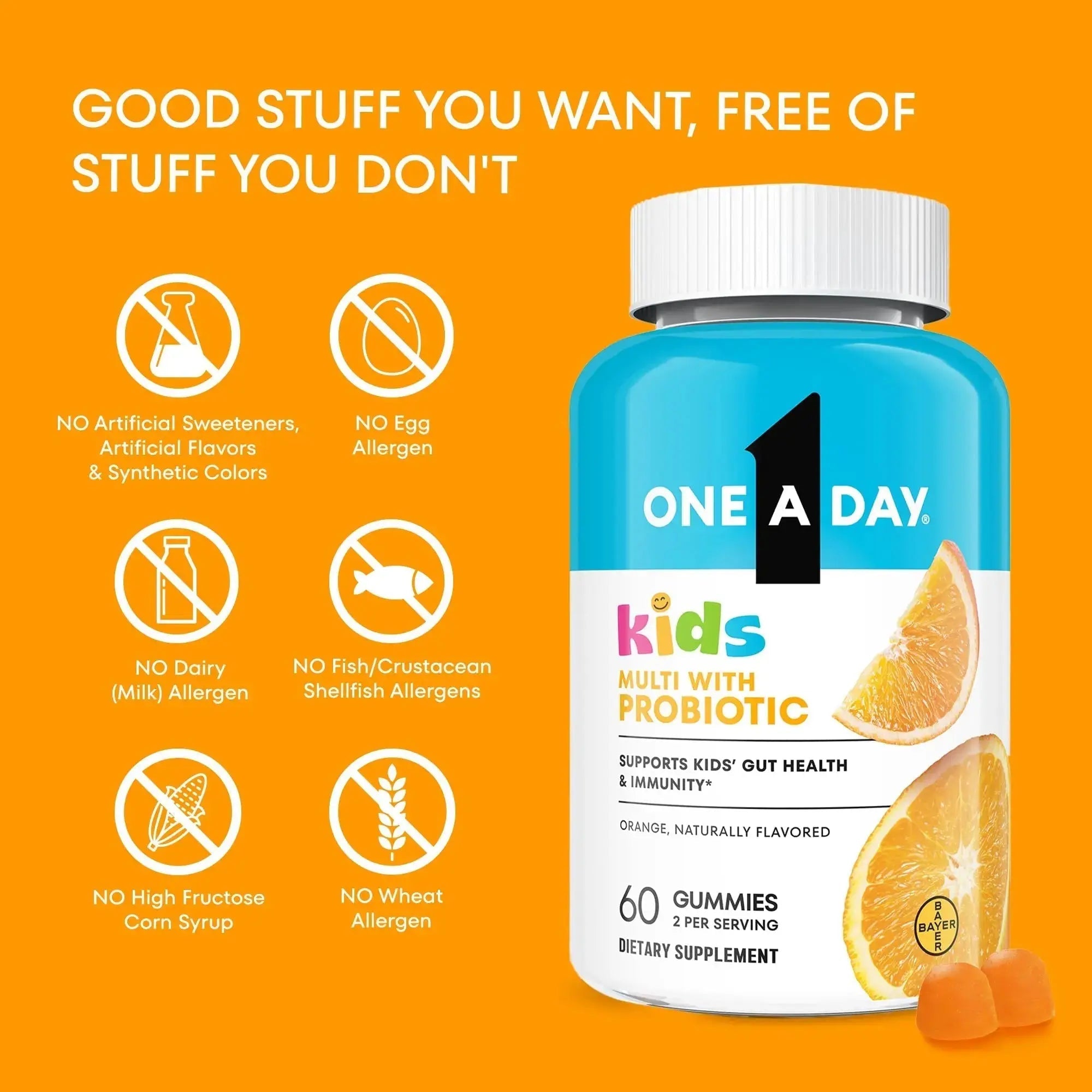 One A Day Kids Multivitamin with Probiotic, Multivitamin Gummies, Kids Probiotic for Digestive Health, Gummy Vitamins ONE A DAY Au supplements