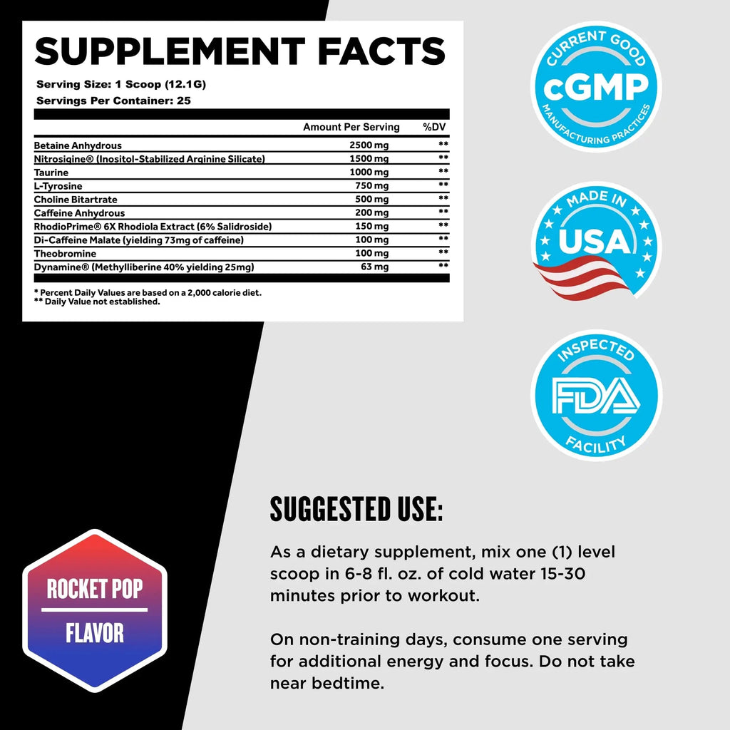 Beast Sports Nutrition Beast Mode X, Rocket Pop - Pre-Workout Powder - Sustained Energy Beast Sports Nutrition Au supplements