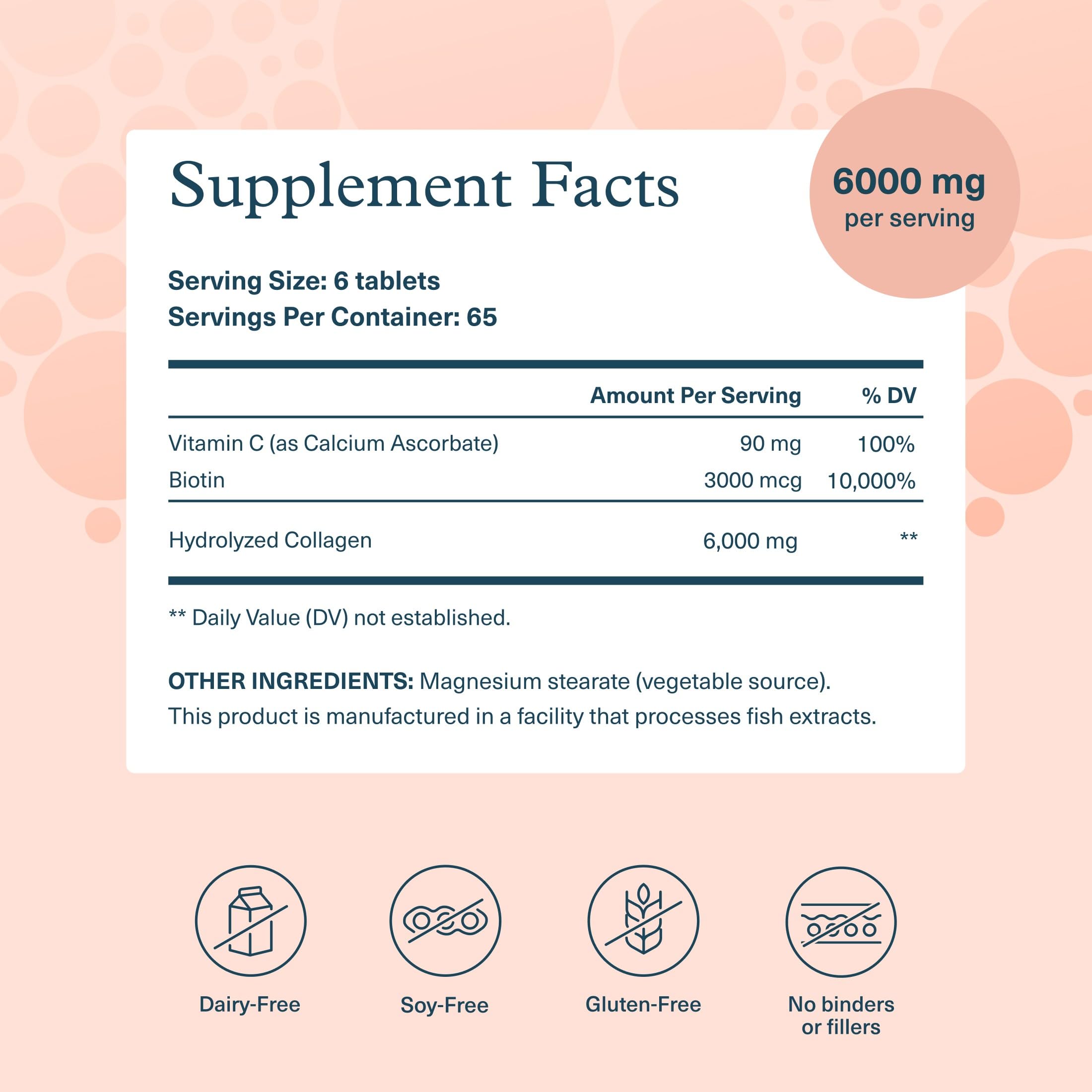 Youtheory Collagen + Biotin - Advanced Collagen Supplement - with Hydrolyzed Peptides, Vitamin C & Vitamin B