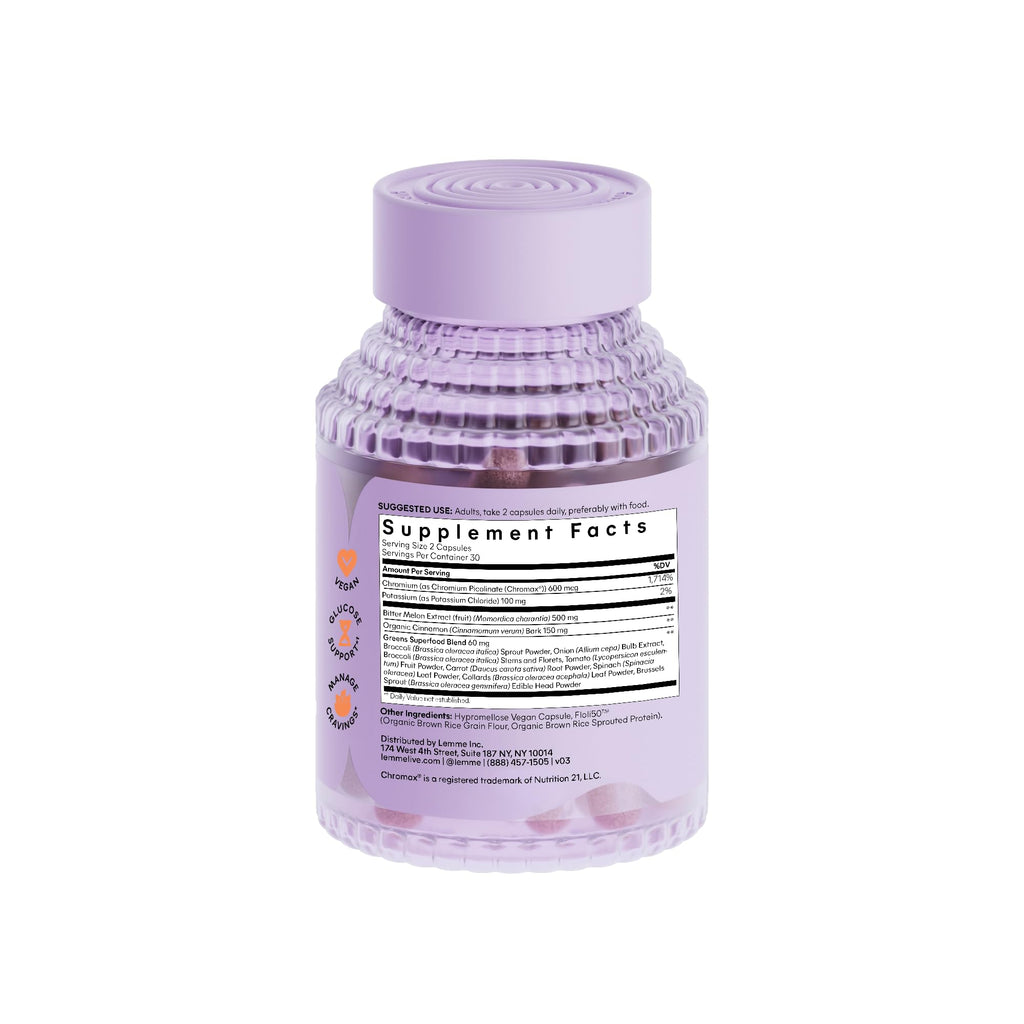 Lemme Curb Cravings, Improve Carb Metabolism, Support Weight Management w/Clinically Studied Chromium Picolinate, Bitter Melon, Ceylon Cinnamon