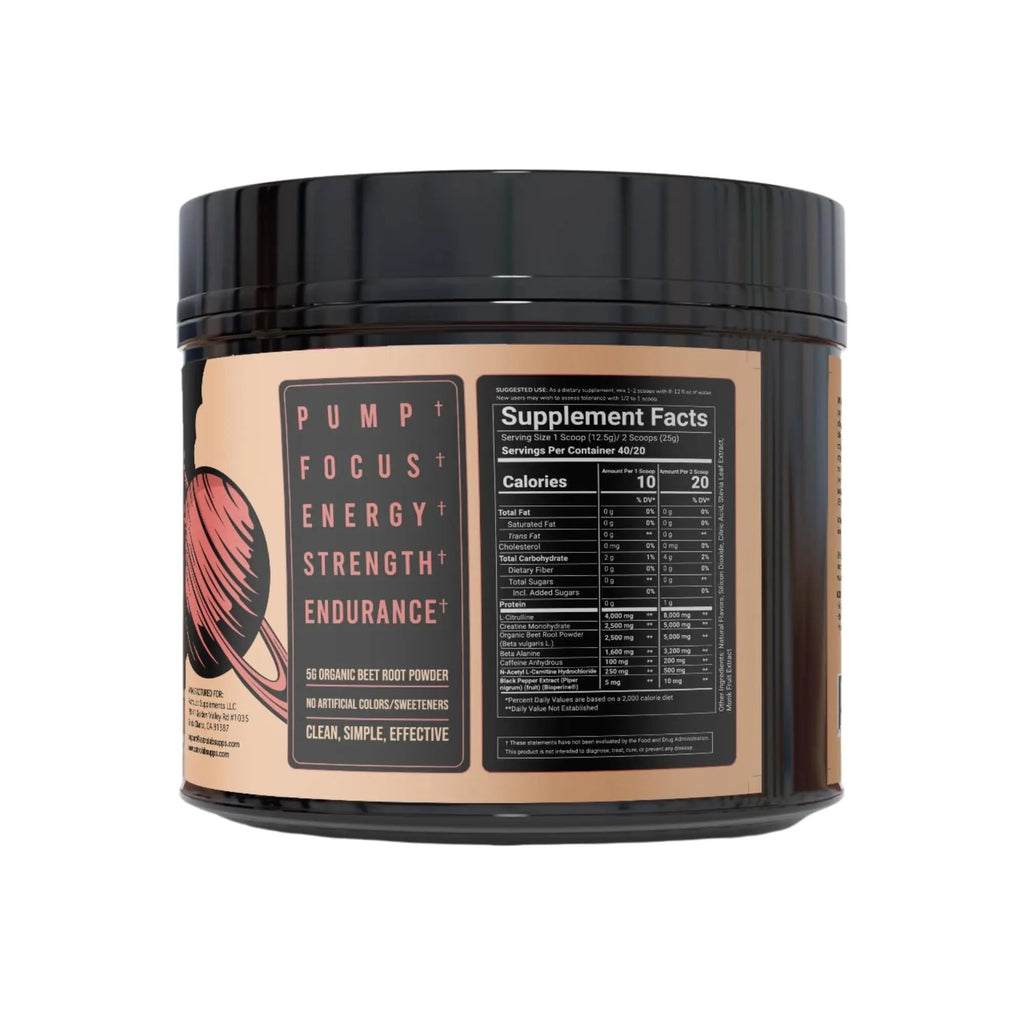 BLASTOFF Pre-Workout Powder - Organic Beet Root Powder with Natural Peach Mango AstroLab Supplements Au supplements