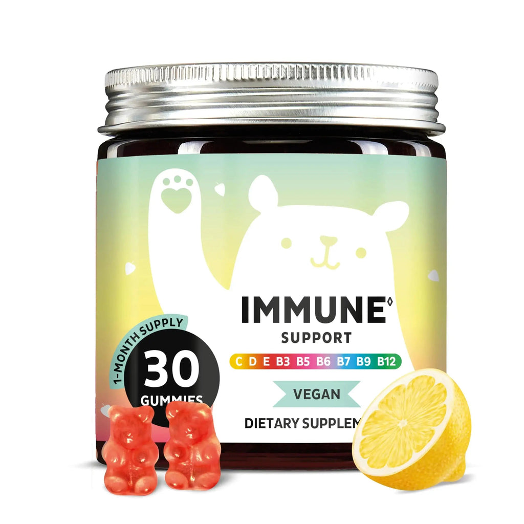 Bears with Benefits Immune Support Gummies – Vitamin C, D, B6 & B12 – Daily Immune Boost – Vegan, Naturally Flavored (30 Gummies) Bears with Benefits Au supplements
