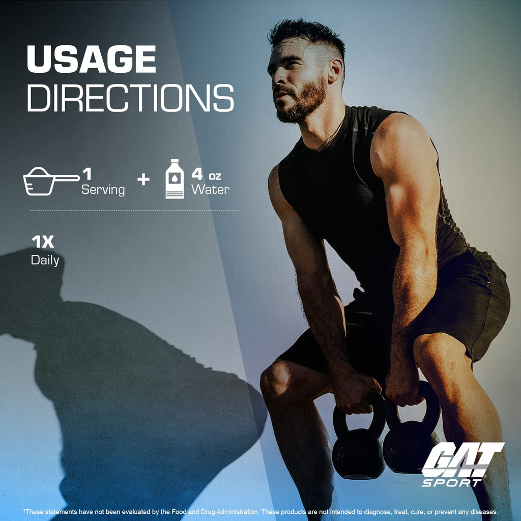 GAT SPORT Creatine Monohydrate Powder, 150 Grams, Strength, Brain Health, GLP1 Support Anti-oxidant, Endurance, for Men & Women, 1 Month Supply, Unflavored (30 Servings) GAT SPORT Au supplements