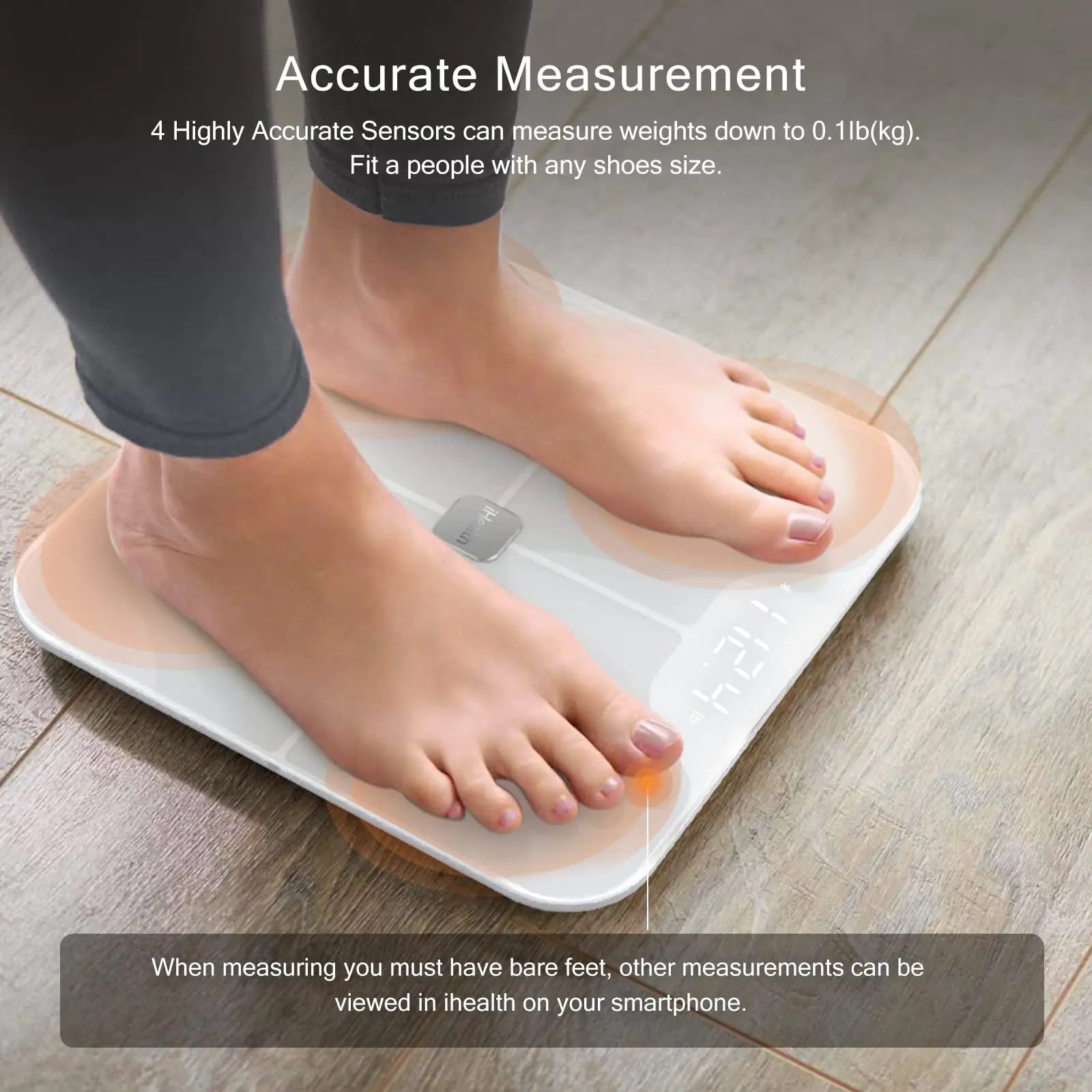 iHealth Nexus Smart Scale for Body Weight Bluetooth, Digital Bathroom Scale Body Fat and Muscle iHealth Au supplements