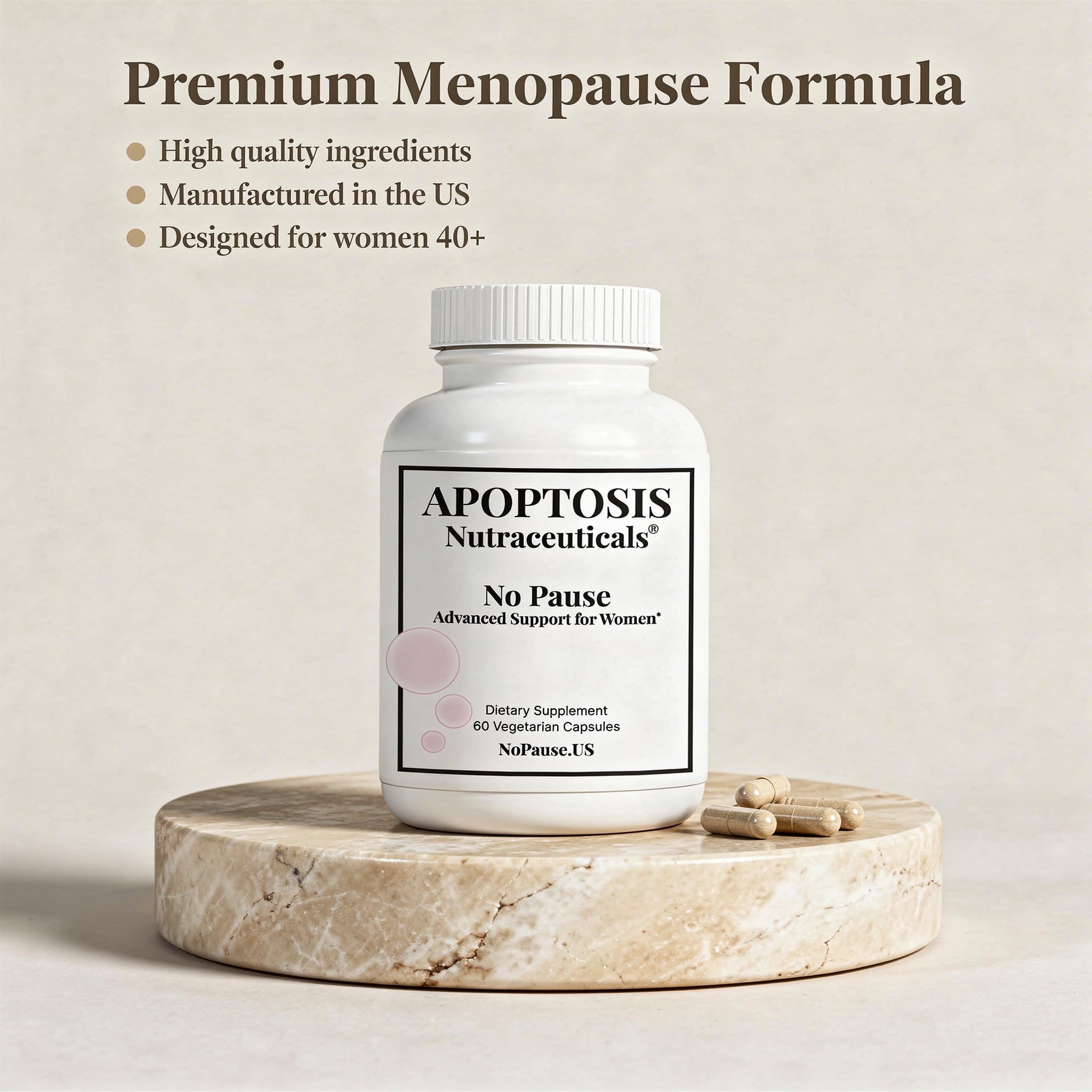 Apoptosis Menopause Supplement for Women – Supports Hot Flash Relief, Mood Balance, Energy & Vitality – with L-Arginine – 60 Capsules – Made in USA Apoptosis Nutraceuticals Au supplements