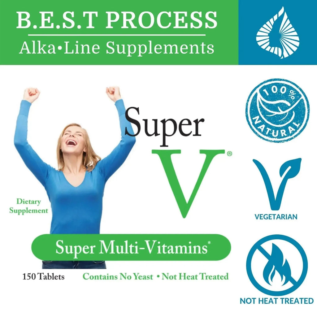 Morter HealthSystem SuperV Best Process AlkaIine — Energizing & Detoxifying Multivitamin — Vitamins & Minerals with Digestive Enzymes, Superfoods and Herbs Morter HealthSystem Au supplements