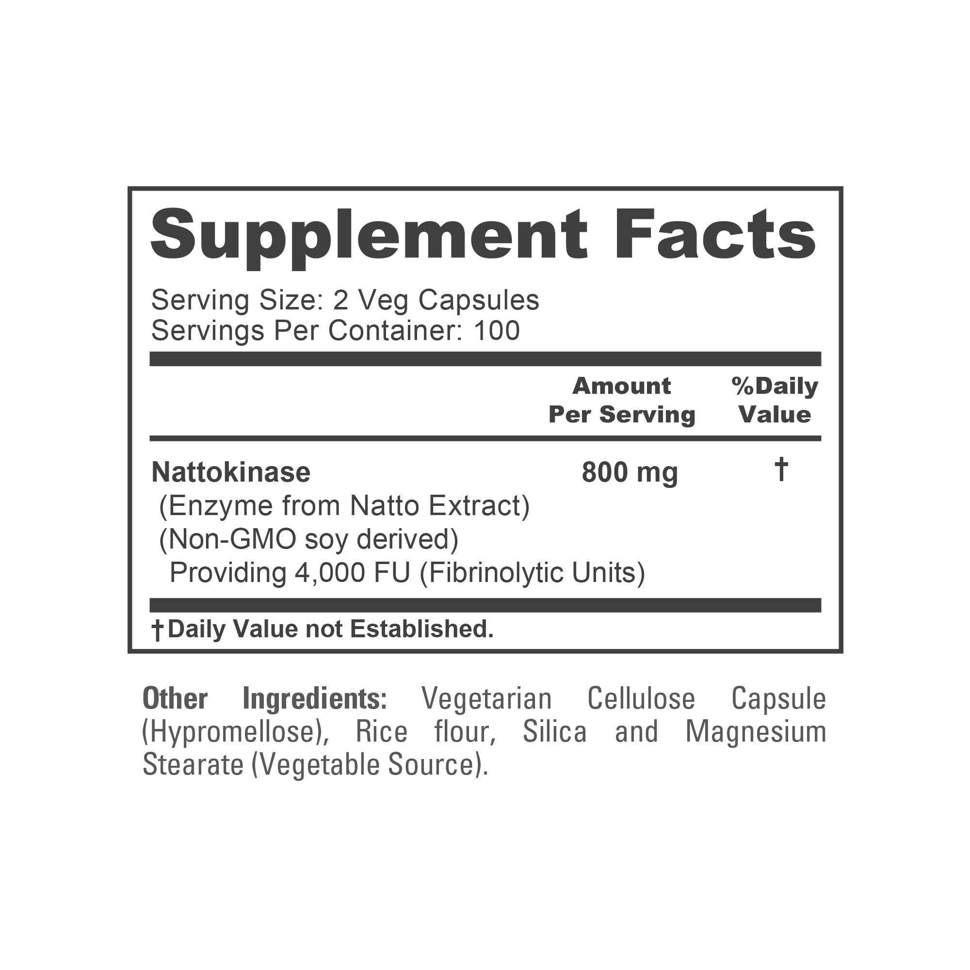 NusaPure Nattokinase 4000 FU 800mg, 200 Veggie Capsules (Vegan, Non-GMO) NusaPure Au supplements