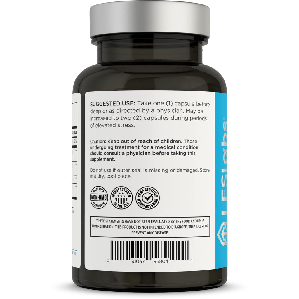 LES Labs Cortisol Health – Stress Relief, Balanced Cortisol Response, Relaxation & Deep Sleep – Phosphatidylserine, Magnesium, Magnolia Bark, Rhodiola Rosea & Ashwagandha – Non-GMO – 60 Capsules LES Labs Au supplements