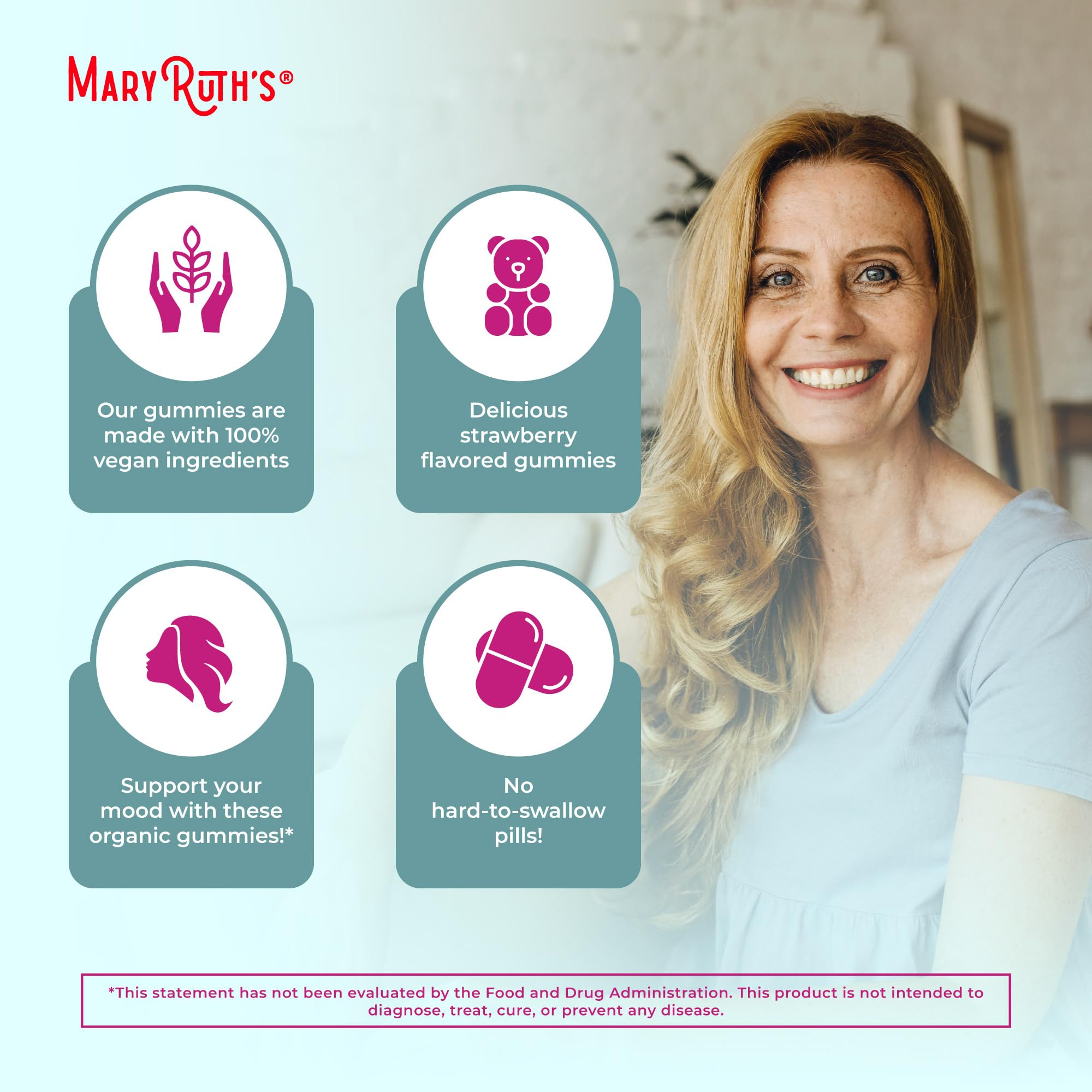 Organic Menopause Gummies by MaryRuth's | Menopause Supplements for Women | Mood Support | Hot Flash Relief | Maca Root | Black Cohosh | USDA Organic | Non-GMO | Vegan | 30 Servings MARYRUTH'S Au supplements