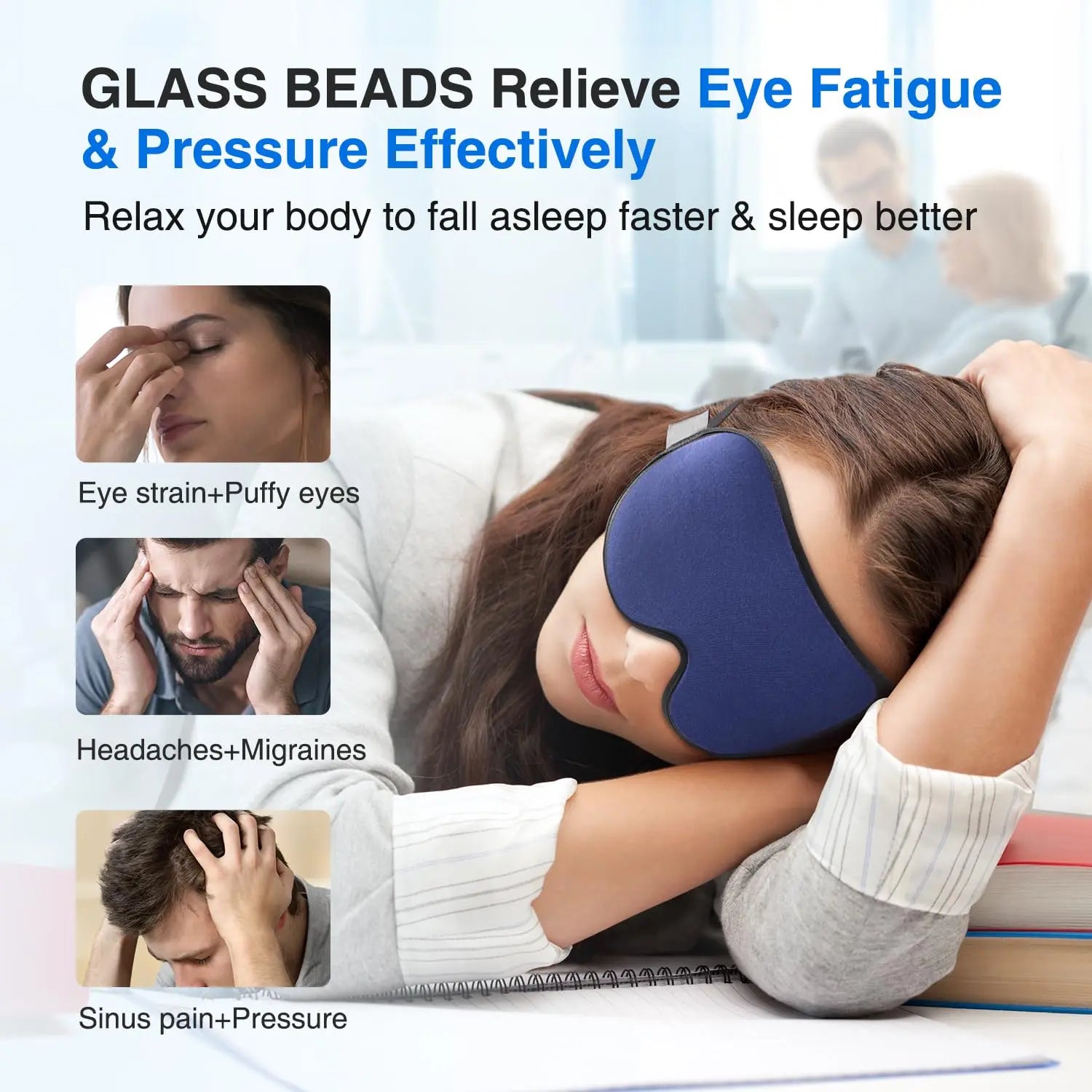 YFONG Weighted Sleep Mask, Women Men 3D Eye Mask Blocking Lights YFONG Au supplements