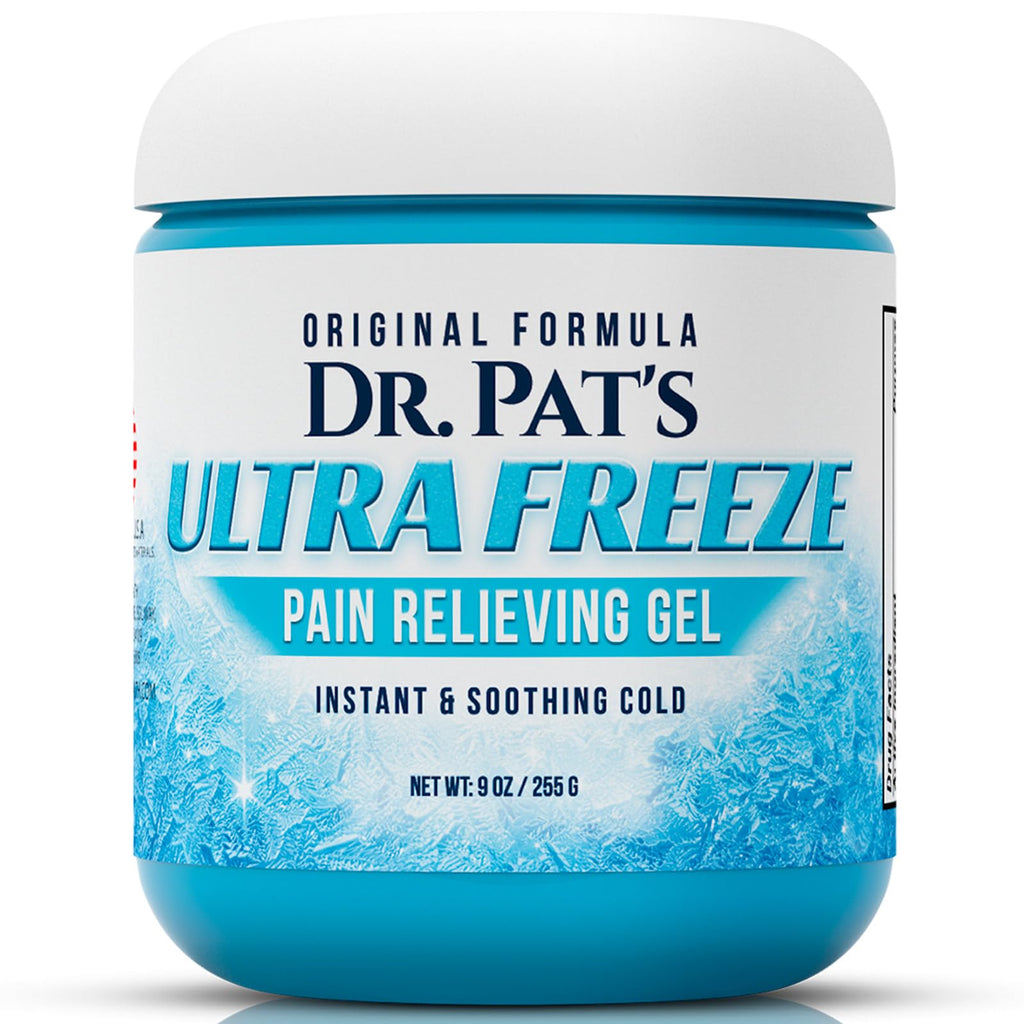 Ultra Freeze Dr Pat's Pain Relief Cream (9oz) - Muscle Rub Gel for Arthritis, Neuropathy, Foot & Joint - Cooling Sports Massage for Back, Shoulder & Knee - Menthol Analgesic for Neck & Body Ultra Freeze Au supplements